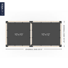 Load image into Gallery viewer, Double Pergola Kit with 2 SHADE SAILS for 4x4 Wood Posts
