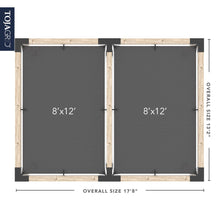 Load image into Gallery viewer, Double Pergola Kit with 2 SHADE SAILS for 6x6 Wood Posts
