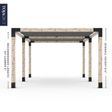 Load image into Gallery viewer, Double Pergola Kit with 2 SHADE SAILS for 6x6 Wood Posts
