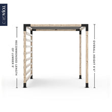 Load image into Gallery viewer, Pergola Kit with Post Wall for 4x4 Wood Posts
