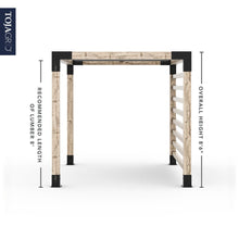 Load image into Gallery viewer, Pergola Kit with Post Wall for 6x6 Wood Posts
