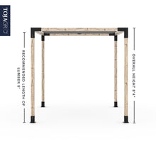 Load image into Gallery viewer, Pergola Kit with SHADE SAIL for 4x4 Wood Posts
